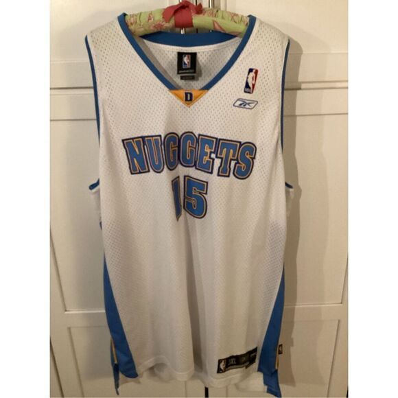 Vintage NBA Reebok Denver Nuggets Jersey Sz 3XL+2 #15 Carmelo Anthony - Picture 1 of 10